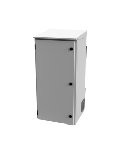 Gabinete de Exterior con Rack de 19" de 24U con Ventiladores y Termostato, Se envía el Gabinete Armado (Montaje a poste o tor