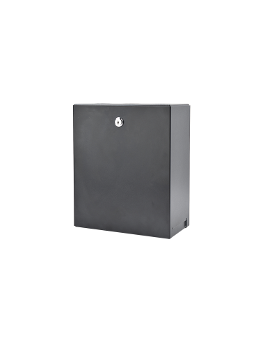 Gabinete con Punto de Consolidación de 24 Puertos, Compatible con conectores Keystone, Instalación en Pared o techo falso, Se