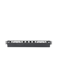 Organizador de Cables Horizontal de 1U para Rack de 19", Fabricado en Polímero Resistente a Deformaciones y Rayones