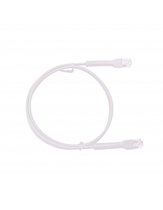 Mini Patch Cord Cat6 Ultra Slim 20 cm Blanco â Ahorra Espacio sin Organizadores, con Bota Flexible