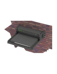 Rack Abierto de Montaje en Pared, de 19in, de 2 Unidades de Rack, con Charola de 460 mm de Profundidad, Se envía el Gabinete