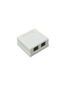 Caja de pared con Jack UTP Cat5e y Jack RJ11 telefónico