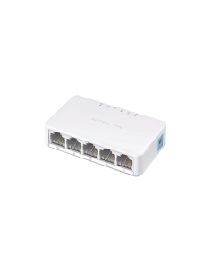 Switch NO Administrable / Para escritorio / 5 puertos 10/100 Mbps / Diseño Compacto / Plug and Play