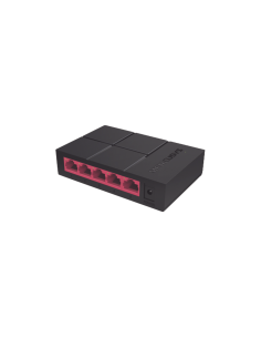 Switch NO Administrable / Para escritorio / Carcasa de Plástico / 5 puertos 10/100/1000 Mbps / Diseño Compacto / Plug and Pla