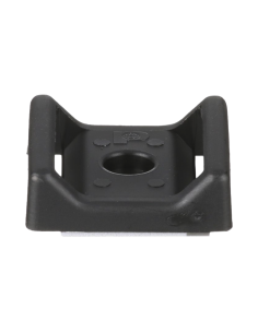 Sujetador Para Cable, con Adhesivo, 28.5 x 28.5 mm (1.12 in x 1.12 in), Color Negro, Paquete de 100pz